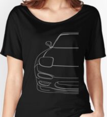 rx7 fd outline - white Women's Relaxed Fit T-Shirt