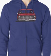 Sudadera con capucha y cremallera MMM DROP en rojo