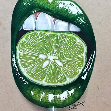 Lime lips Metal Print for Sale by Isabella Obradovich