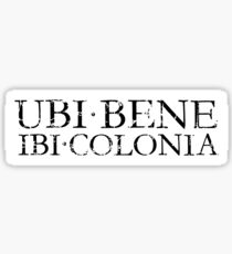 UBI BENE IBI COLONIA Vintage Sticker