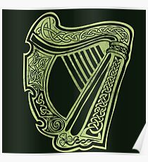 Celtic Harp Poster