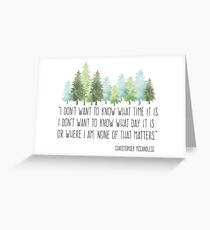 Into the Wild with Christopher McCandless Greeting Card