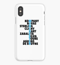 Manchester City spelt using player names iPhone Case