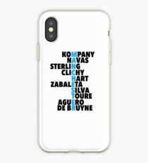 Manchester City spelt using player names iPhone Case