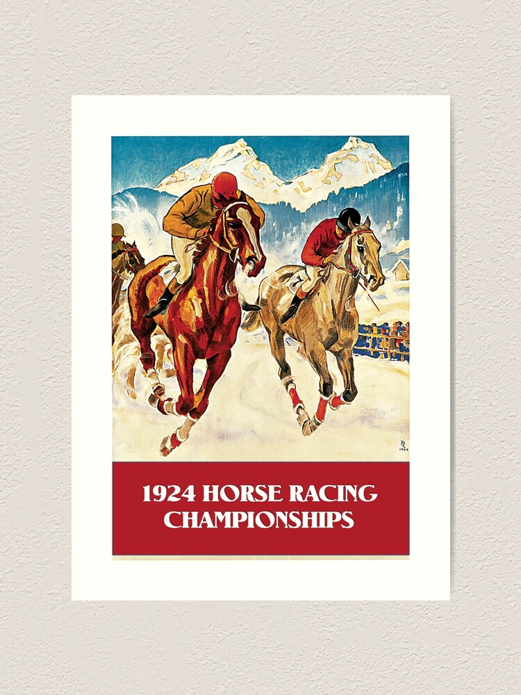 &quot;Retro vintage 1920s Horse Racing championships&quot; Art Print