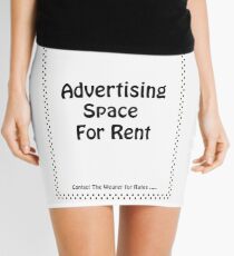 Advertisment Space for Rent - White Mini Skirt