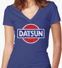 Datson - retro Women's Fitted V-Neck T-Shirt