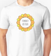 Feminist As Fuck - Feminist Flower Unisex T-Shirt
