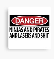 Ninjas and Pirates and Lasers, Oh My! Canvas Print