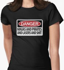 Ninjas and Pirates and Lasers, Oh My! Women's Fitted T-Shirt