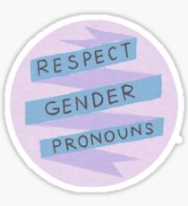 Pegatina Respetar los pronombres de género