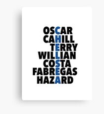 Chelsea spelt using player names Canvas Print
