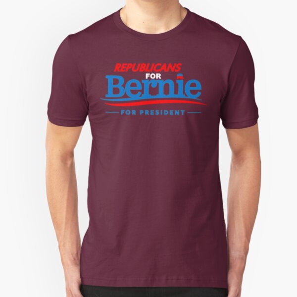 Republicans for Bernie for President - Sharp Red Slim Fit T-Shirt