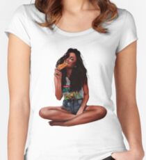 Camiseta entallada de cuello redondo ShayMitchell Pizza Queen