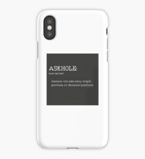 ASKHOLE _ Urbandictionary B/N iPhone Case