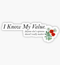 I Know My Value Sticker