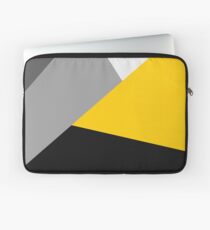 Einfaches modernes graues gelbes und schwarzes Geo Laptoptasche