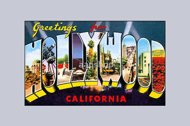 "Vintage Greetings from Hollywood California" Greeting Cards by aapshop ...