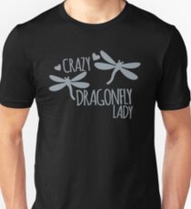Verrückte Libellen-Dame Unisex T-Shirt