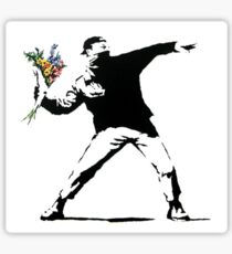 Pegatina Lanzador de flores - Banksy