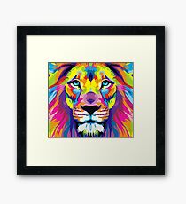 Lámina enmarcada Painted Lion