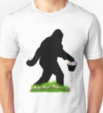 Gone Easter Squatchin with Pastel Background Unisex T-Shirt