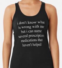 Prescription Medications Racerback Tank Top