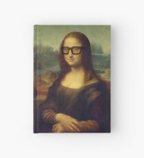 Hipster Glasses Mona Lisa - Leonardo da Vinci Hardcover Journal