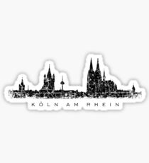 Köln am Rhein Skyline Vintage Sticker