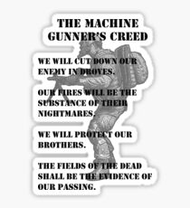 The Machine Gunner's Creed Sticker