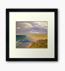 Perranporth Beach Painting Framed Print