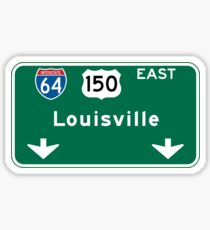 Louisville, KY Road Sign, USA Sticker