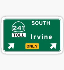 Irvine, CA Road Sign, USA Sticker