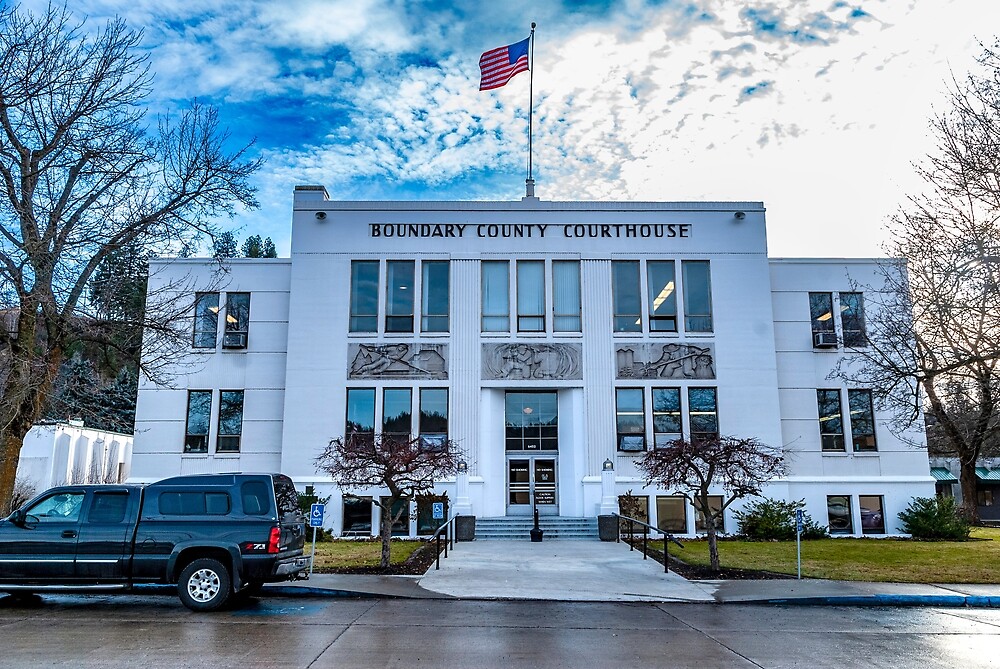 "The Boundary County Idaho Courthouse" by Bryan Spellman Redbubble