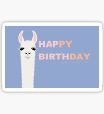 HAPPY BIRTHDAY LLAMA Sticker