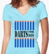 NERF TOY DESIGN- DARTS FOR DAYS! Women's Fitted V-Neck T-Shirt