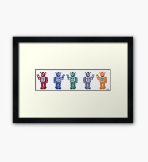 Retro Robot Parade Framed Print