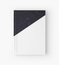 Modern Half Cut Starry Night and White Hardcover Journal