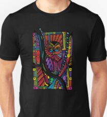 Psychedelic Color Owl on Patterns Unisex T-Shirt