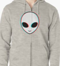 Trippy Alien Zipped Hoodie