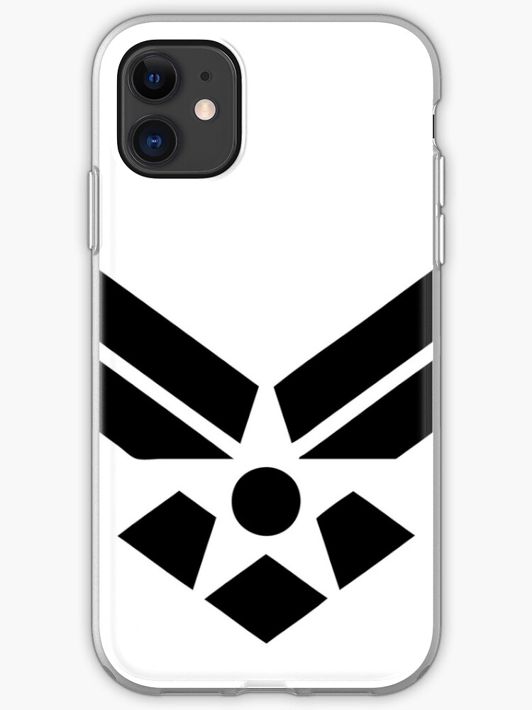 U S Air Force Logo Black Iphone Case Cover By Darienbecker