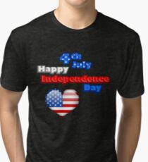 4th July happy independence day Tri-blend T-Shirt