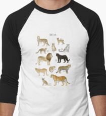 Wilde Katzen Baseballshirt mit 3/4-Arm