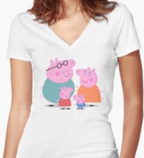 Family Women's Fitted V-Neck T-Shirt