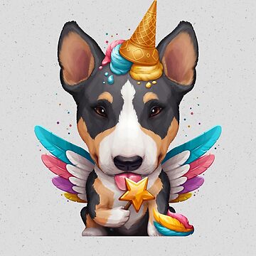 Tricolor English Bull Terrier Ice Cream Unicorn