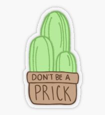 Sei kein Prick Kaktus Transparenter Sticker