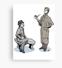 Victorian Sherlock and Watson Metal Print