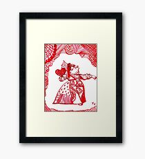 The Queen of Hearts Framed Print