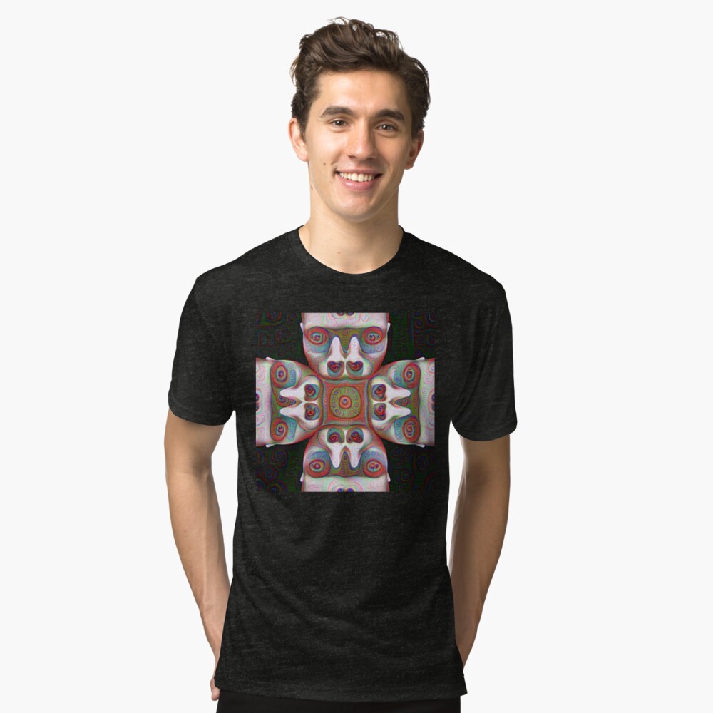 #DeepDream Masks 5x5K v1455625554 Tri-blend T-Shirt