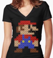 Periodic Mario Table Women's Fitted V-Neck T-Shirt